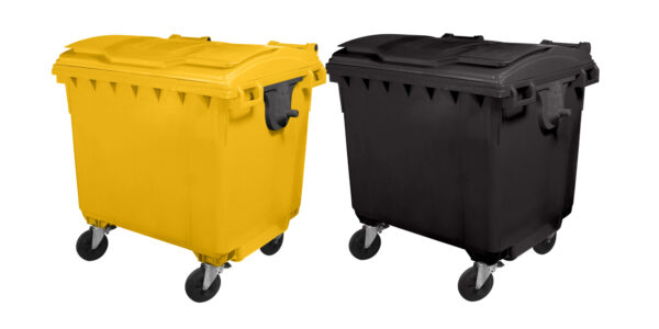 Set 2 eurocontainere noi galben si negru
