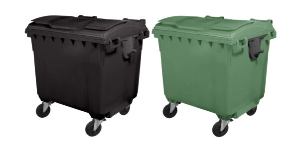 Set 2 eurocontainere noi din plastic 1100 litri colectare selectiva
