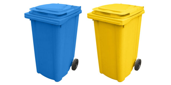 set 2 pubele noi 240 litri colectare selectva