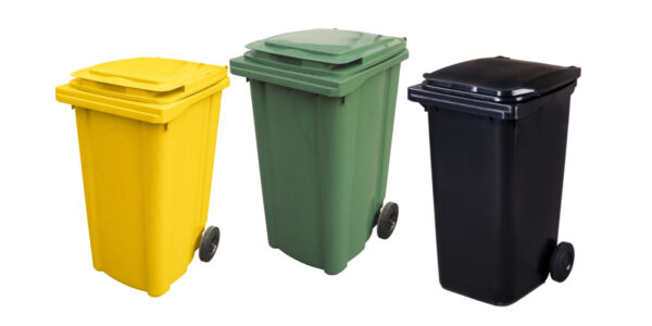 set 3 europubele noi din plastic 240 litri